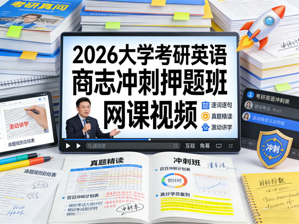 2026大学考研英语 商志冲刺押题班 网课视频